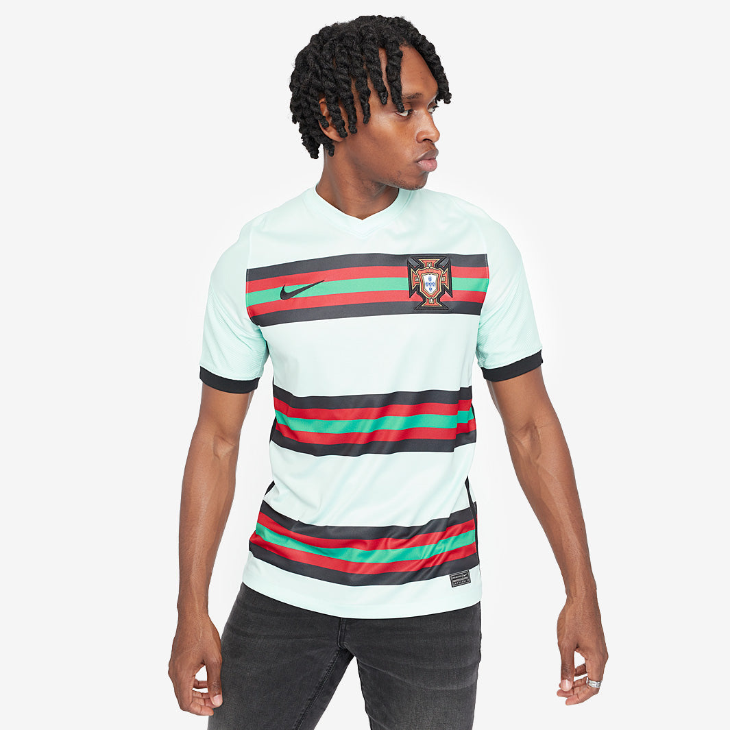 Nike Portugal 2020 Away Stadium SS Shirt - Teal Tint/Black - Mens