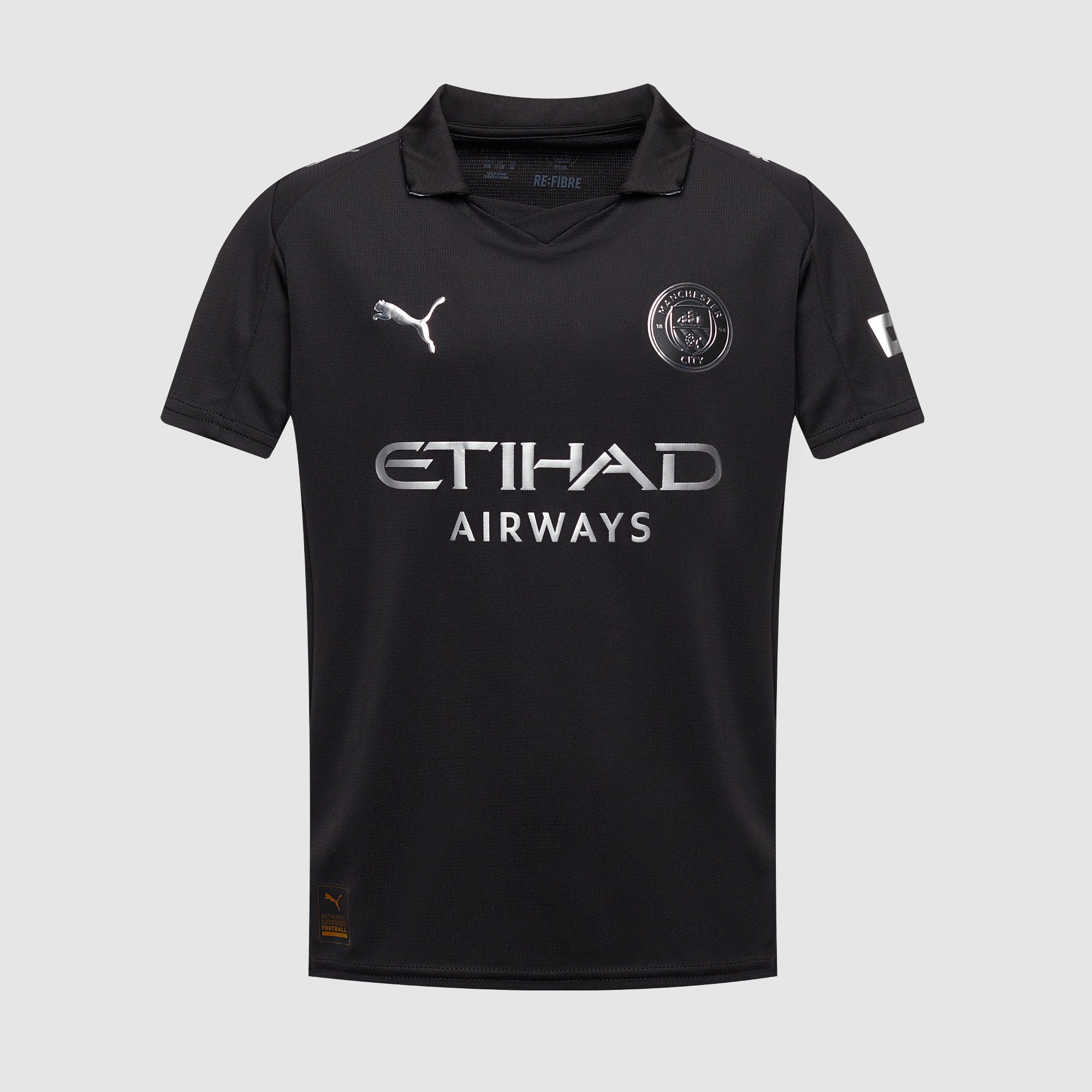 PUMA Manchester City サッカーシャツ ブラック Puma Manchester City 25/26 Kids Away Shirt - Puma Black - Boys Replica