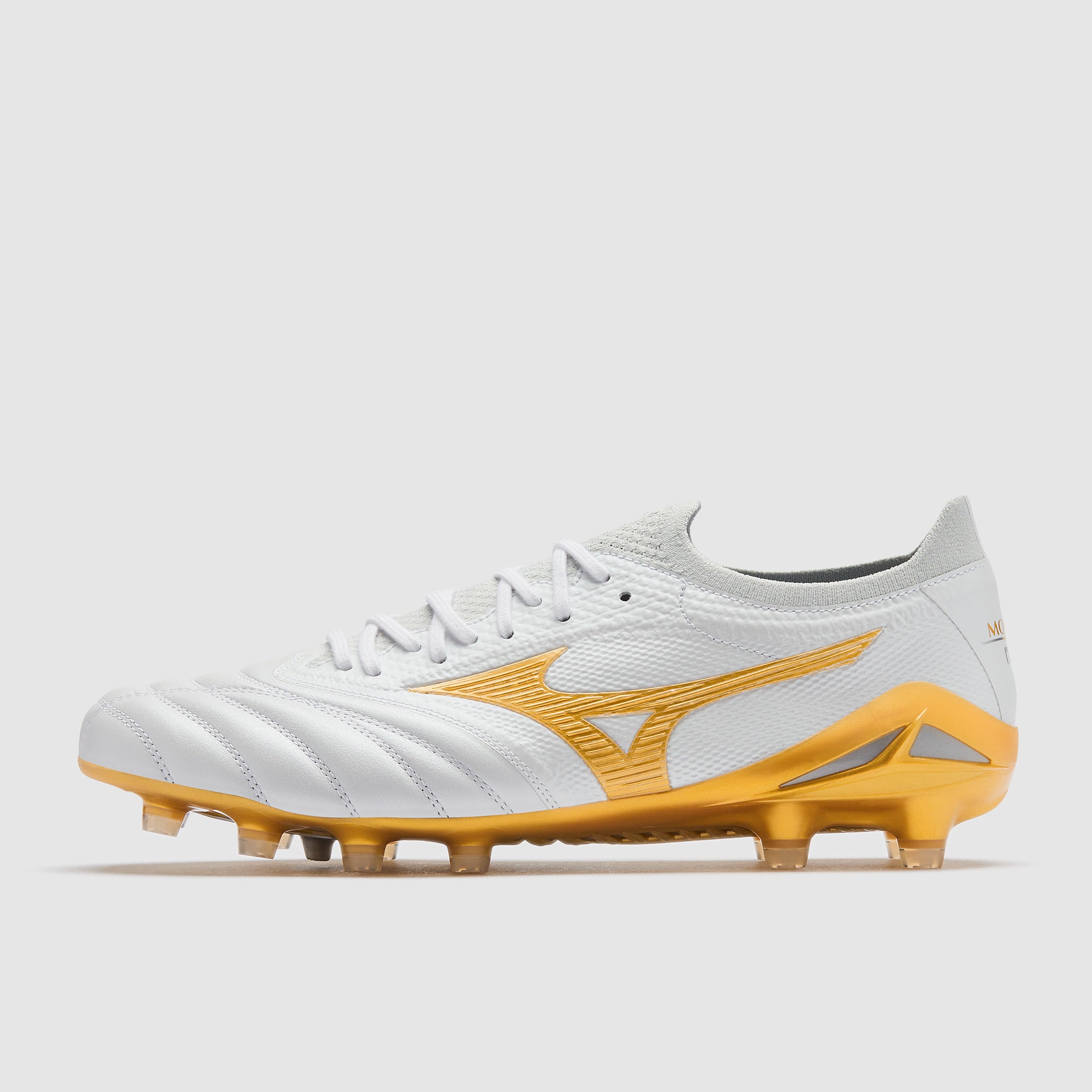 Mizuno Morelia Neo IV Beta Made In Japan FG - Bianco/Oro MP/Grigio